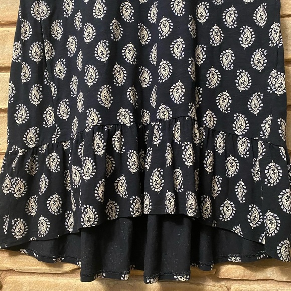 Jill Womens Paisley Print Cotton Shift Ruffled Hem Midi Dress Size XL - Picture 5 of 10